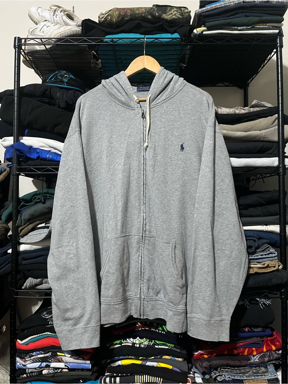 Polo by Ralph Lauren Gray Full-Zip Hooded Sweatshirt